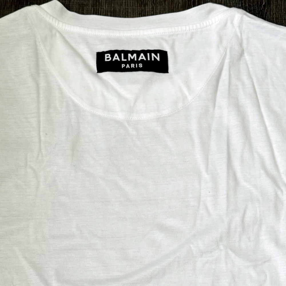 BALMAIN**100% Cotton Men’s White T-Shirt***Med.**$389